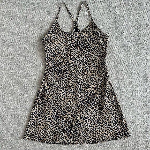 Outdoor Voices Dresses & Skirts - Outdoor Voices Mini Dress Leopard Animal Print Size M Activewear Tennis